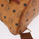 MCM Vicetos Backpack PVC Leather Brown Gold Tone Auth 192800A-13