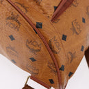 MCM Vicetos Backpack PVC Leather Brown Gold Tone Auth 192800A-14