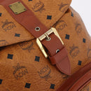 MCM Vicetos Backpack PVC Leather Brown Gold Tone Auth 192800A-18