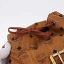 MCM Vicetos Backpack PVC Leather Brown Gold Tone Auth 192800A-20