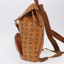 MCM Vicetos Backpack PVC Leather Brown Gold Tone Auth 192800A-4