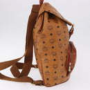 MCM Vicetos Backpack PVC Leather Brown Gold Tone Auth 192800A-5