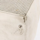 CHANEL COCO Mark Hand Bag Leather Ivory Silver CC Auth 192801-12