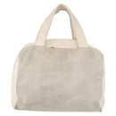 CHANEL COCO Mark Hand Bag Leather Ivory Silver CC Auth 192801-3