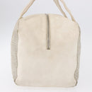 CHANEL COCO Mark Hand Bag Leather Ivory Silver CC Auth 192801-5