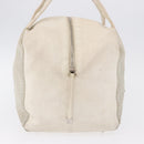 CHANEL COCO Mark Hand Bag Leather Ivory Silver CC Auth 192801-6