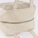 CHANEL COCO Mark Hand Bag Leather Ivory Silver CC Auth 192801-7