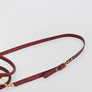 Miu Miu Hand Bag Leather 2way Red Gold Tone Auth 192802A-15