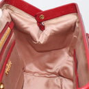 Miu Miu Hand Bag Leather 2way Red Gold Tone Auth 192802A-22