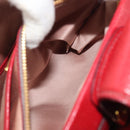 Miu Miu Hand Bag Leather 2way Red Gold Tone Auth 192802A-25