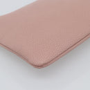 GUCCI Bamboo Clutch Bag Leather Outlet Pink Gold Tone 449653 Auth 192804A-12