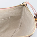 GUCCI Bamboo Clutch Bag Leather Outlet Pink Gold Tone 449653 Auth 192804A-17