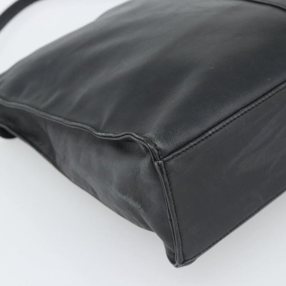 GUCCI Jackie Shoulder Bag Leather Black Silver 001.3355 Auth 192805