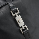 GUCCI Jackie Shoulder Bag Leather Black Silver 001.3355 Auth 192805-10