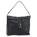 GUCCI Jackie Shoulder Bag Leather Black Silver 001.3355 Auth 192805-1