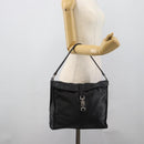 GUCCI Jackie Shoulder Bag Leather Black Silver 001.3355 Auth 192805-22