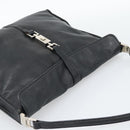 GUCCI Jackie Shoulder Bag Leather Black Silver 001.3355 Auth 192805-6