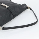 GUCCI Jackie Shoulder Bag Leather Black Silver 001.3355 Auth 192805-7