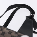 GUCCI GG Canvas Backpack Black Silver 019.0352 Auth 192806-10