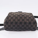 GUCCI GG Canvas Backpack Black Silver 019.0352 Auth 192806-11