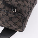 GUCCI GG Canvas Backpack Black Silver 019.0352 Auth 192806-12