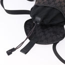 GUCCI GG Canvas Backpack Black Silver 019.0352 Auth 192806-18