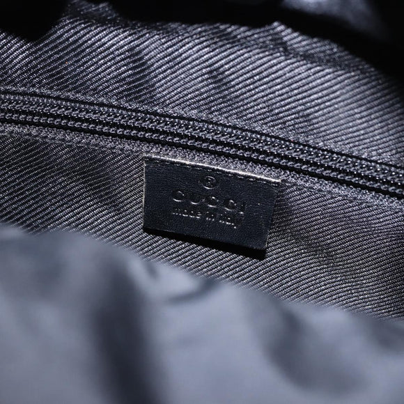 GUCCI GG Canvas Backpack Black Silver 019.0352 Auth 192806