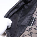 GUCCI GG Canvas Backpack Black Silver 019.0352 Auth 192806-25