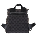 GUCCI GG Canvas Backpack Black Silver 019.0352 Auth 192806-3