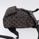 GUCCI GG Canvas Backpack Black Silver 019.0352 Auth 192806-4