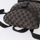 GUCCI GG Canvas Backpack Black Silver 019.0352 Auth 192806-6