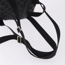 GUCCI GG Canvas Backpack Black Silver 019.0352 Auth 192806-9