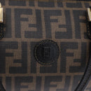 FENDI Zucca Boston Bag PVC Leather Brown Gold Tone Auth 192807A-15