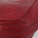 LOEWE Shoulder Bag Leather Red Gold Tone Auth 192808A-9