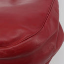 LOEWE Shoulder Bag Leather Red Gold Tone Auth 192808A-15