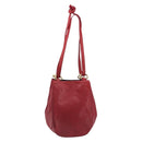 LOEWE Shoulder Bag Leather Red Gold Tone Auth 192808A-13