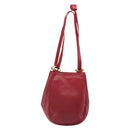 LOEWE Shoulder Bag Leather Red Gold Tone Auth 192808A-2