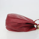 LOEWE Shoulder Bag Leather Red Gold Tone Auth 192808A-3