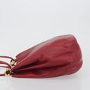 LOEWE Shoulder Bag Leather Red Gold Tone Auth 192808A-4