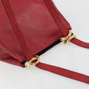 LOEWE Shoulder Bag Leather Red Gold Tone Auth 192808A-6