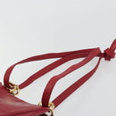 LOEWE Shoulder Bag Leather Red Gold Tone Auth 192808A-8