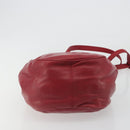 LOEWE Shoulder Bag Leather Red Gold Tone Auth 192808A-5