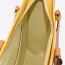 LOUIS VUITTON Monogram Vernis Columbus Tote Bag Lime Yellow M91047 Auth 192809-19