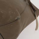 CELINE Tote Bag Leather Canvas 2 Set Beige Blue Auth 192810-16