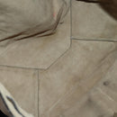 CELINE Tote Bag Leather Canvas 2 Set Beige Blue Auth 192810-17