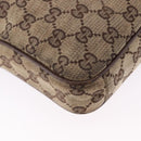 GUCCI GG Canvas Shoulder Bag Beige Silver 92551 Auth 192812-12