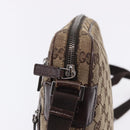 GUCCI GG Canvas Shoulder Bag Beige Silver 92551 Auth 192812-14