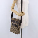 GUCCI GG Canvas Shoulder Bag Beige Silver 92551 Auth 192812-23