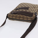 GUCCI GG Canvas Shoulder Bag Beige Silver 92551 Auth 192812-6