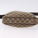 GUCCI GG Canvas Shoulder Bag Beige Silver 92551 Auth 192812-9